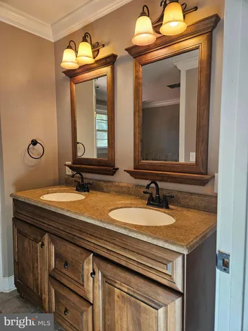 a view of a yard with trees and wooden fence