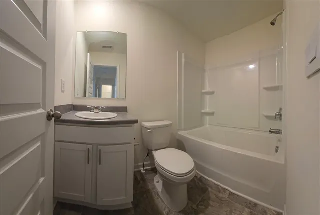 an empty room with closet