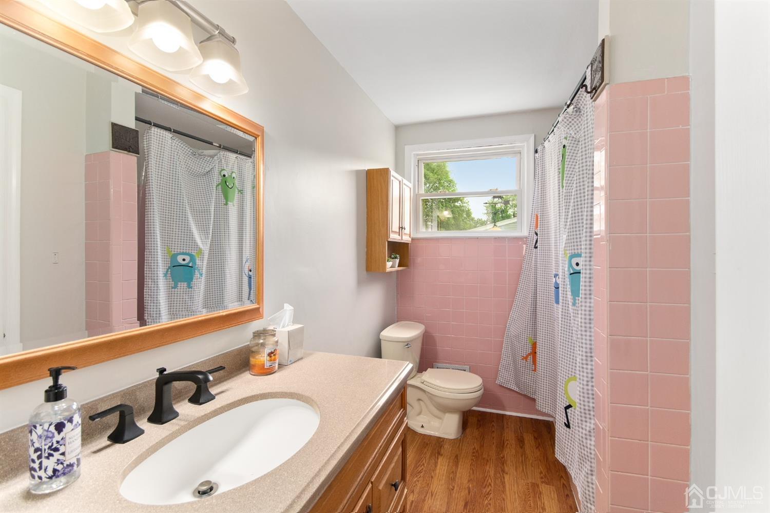 30 Wilk Road Edison, NJ 08837 - Photo 18 of 35 a bathroom with a sink a toilet a mirror and shower