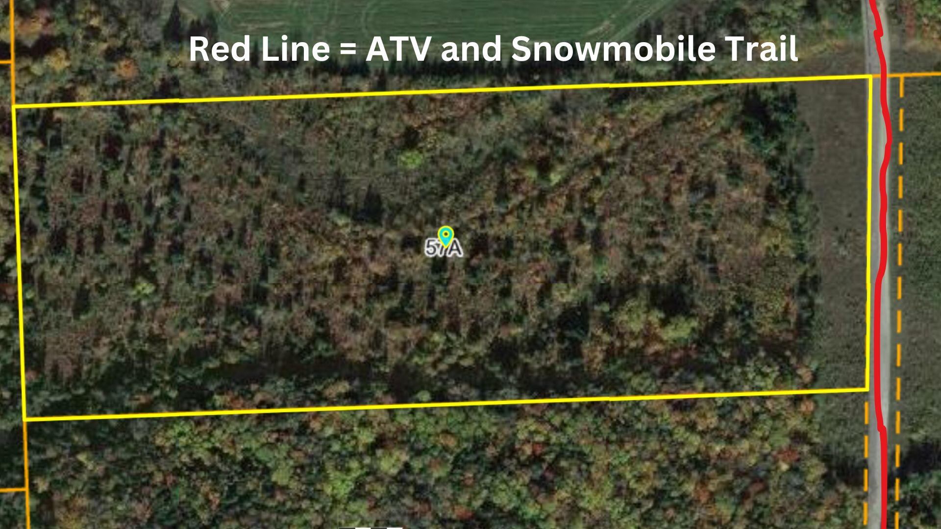57 A Lavertu Road St. David, ME 04773 - Photo 2 of 16 Red Line = ATV and Snowmobile Trail