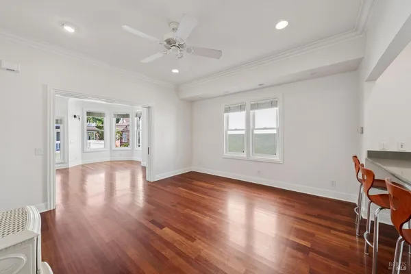 a view of a window in a room