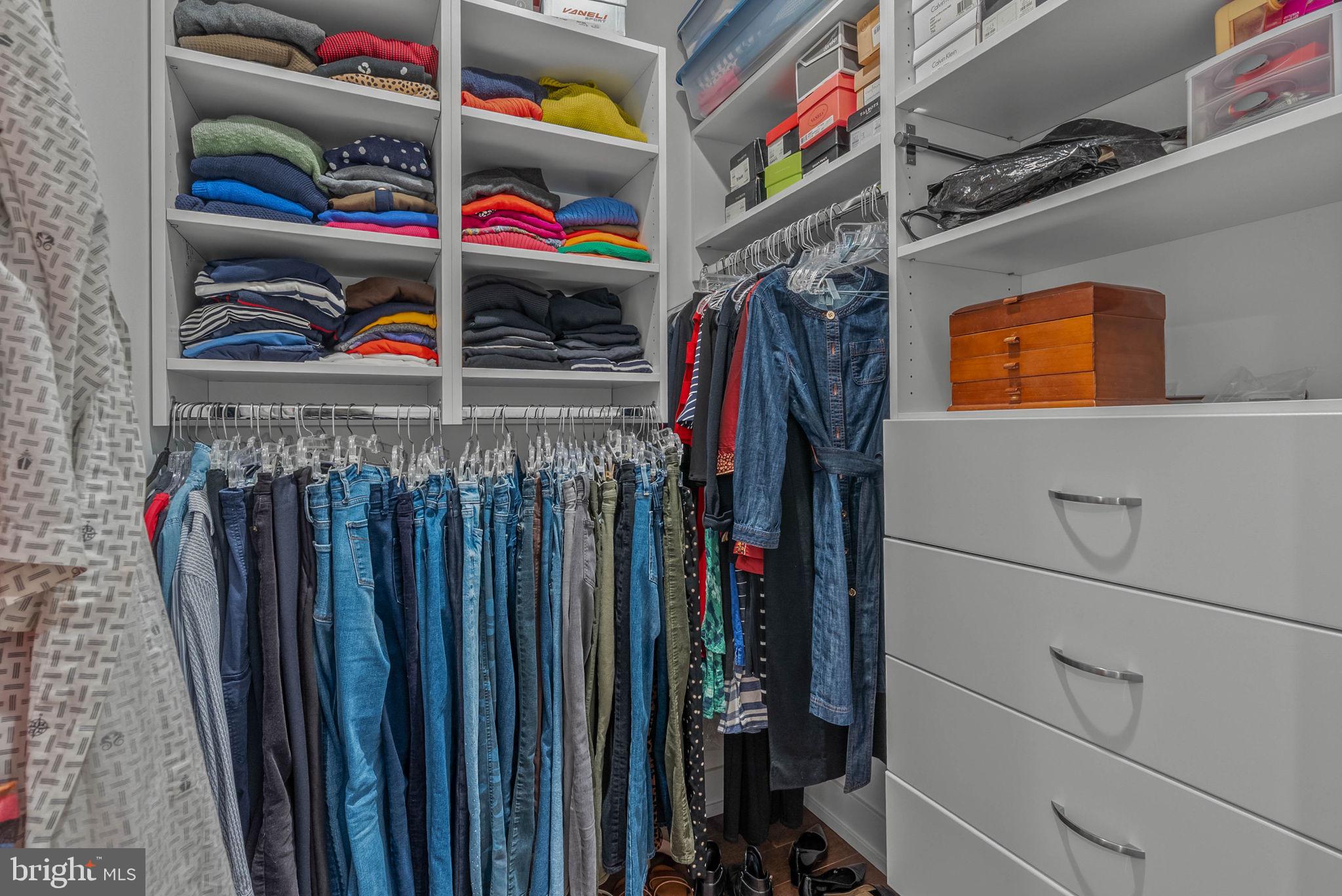 262 South 16th Street, Unit 4 Philadelphia, PA 19102 - Photo 16 of 30 a view of walk in closet with clothes and shoes