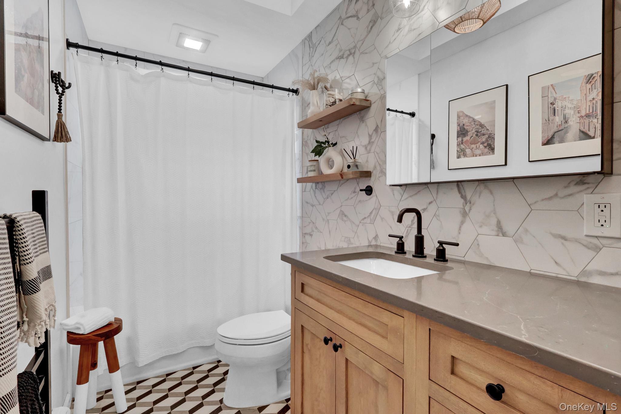 121 Old Field Road Huntington, NY 11743 - Photo 19 of 38 Full bath with double sink vanity