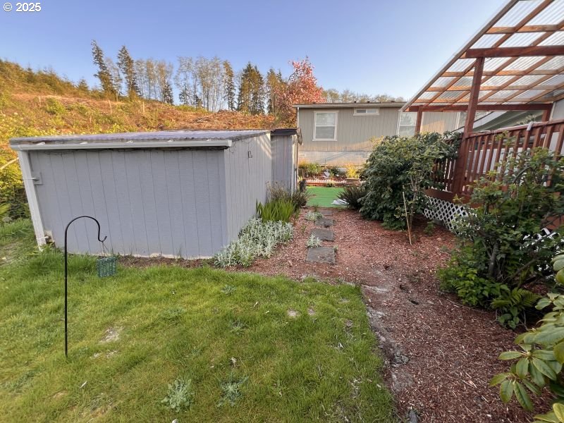 481 Hillside Loop Seaside, OR 97138 - Photo 22 of 47 a backyard of a house with lots of green space