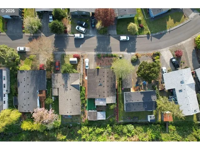 an aerial view of multiple house