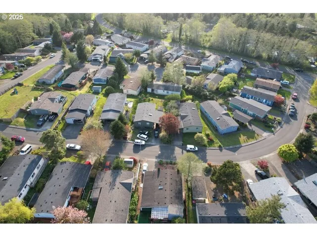an aerial view of a city