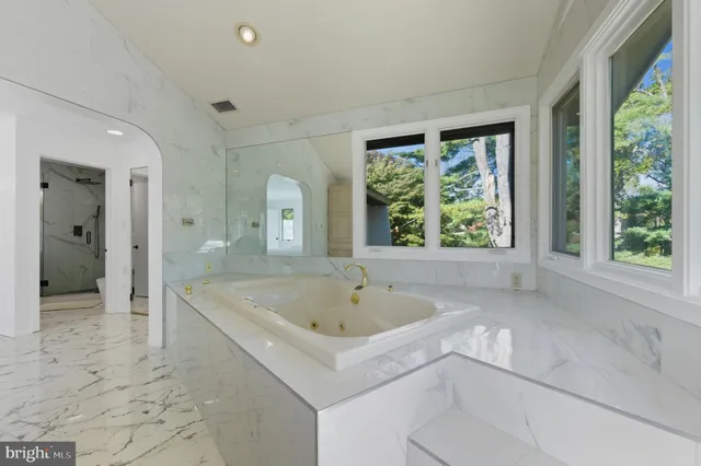 a view of a lake with a yard