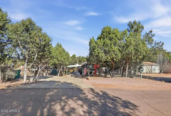 a view of road with trees