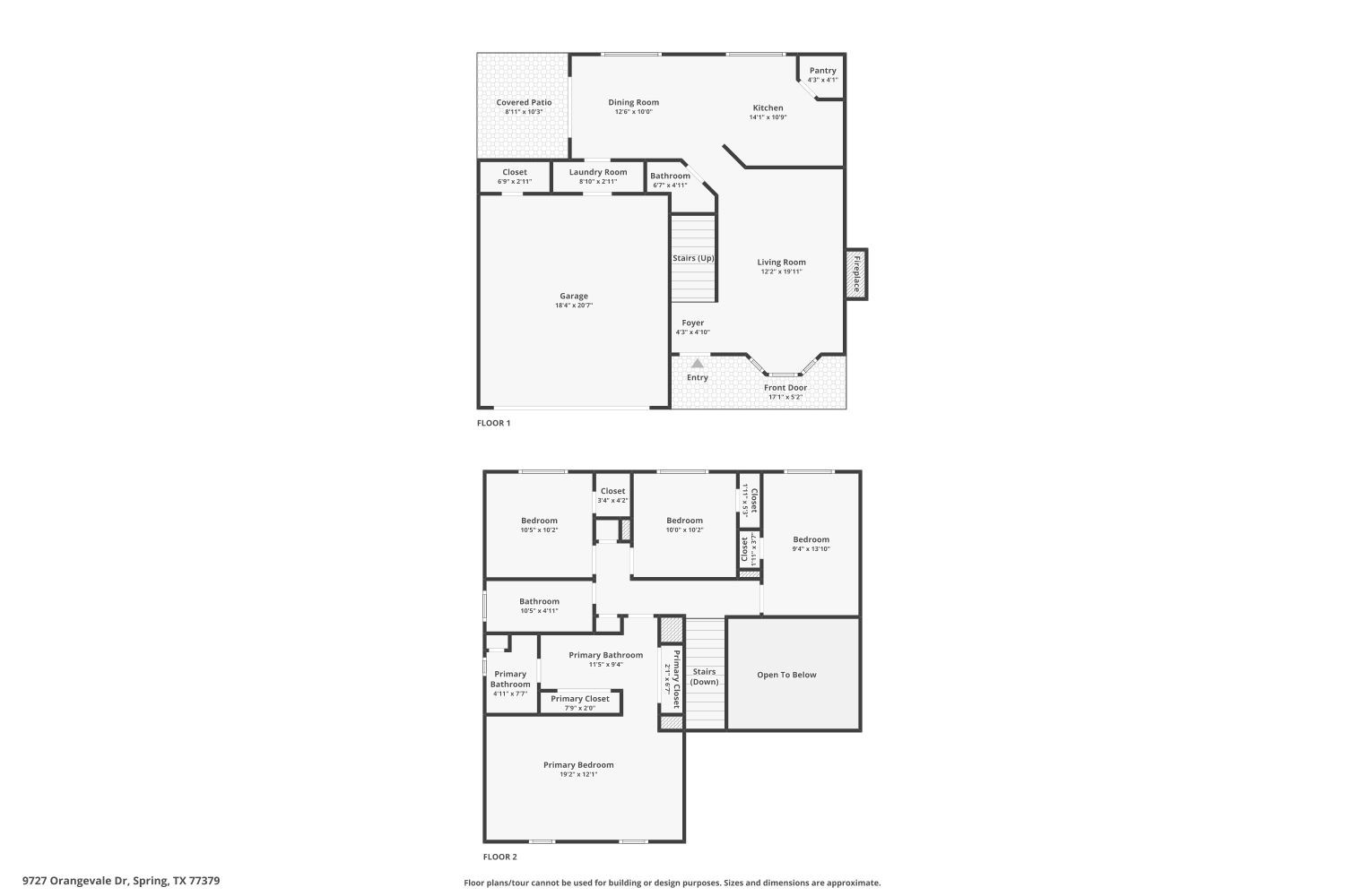 9727 Orangevale Drive Spring, TX 77379 - Photo 26 of 26 a picture of floor plan