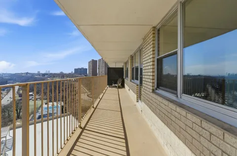 a view of balcony with city view