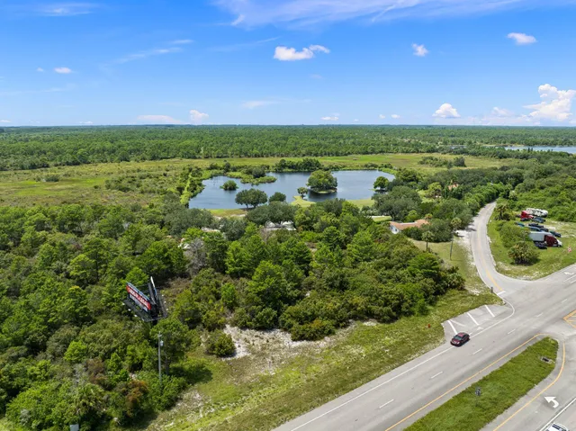 a view of a lake with a house