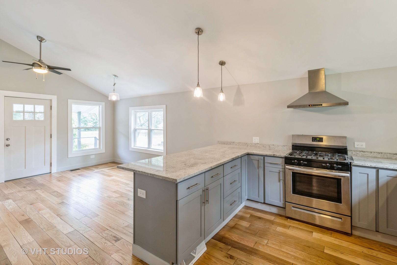 54 Deerpath Road Deer Park, IL 60010 - Photo 4 of 11 a kitchen with stainless steel appliances granite countertop a stove a sink and a wooden floors