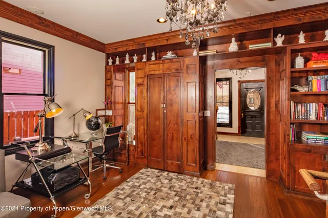 a living room with furniture and a couch