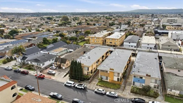 an aerial view of a city