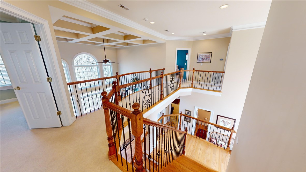 304 Red Maple Way Clemson, SC 29631 - Photo 13 of 41 Upstairs walkway with view of split staircase
