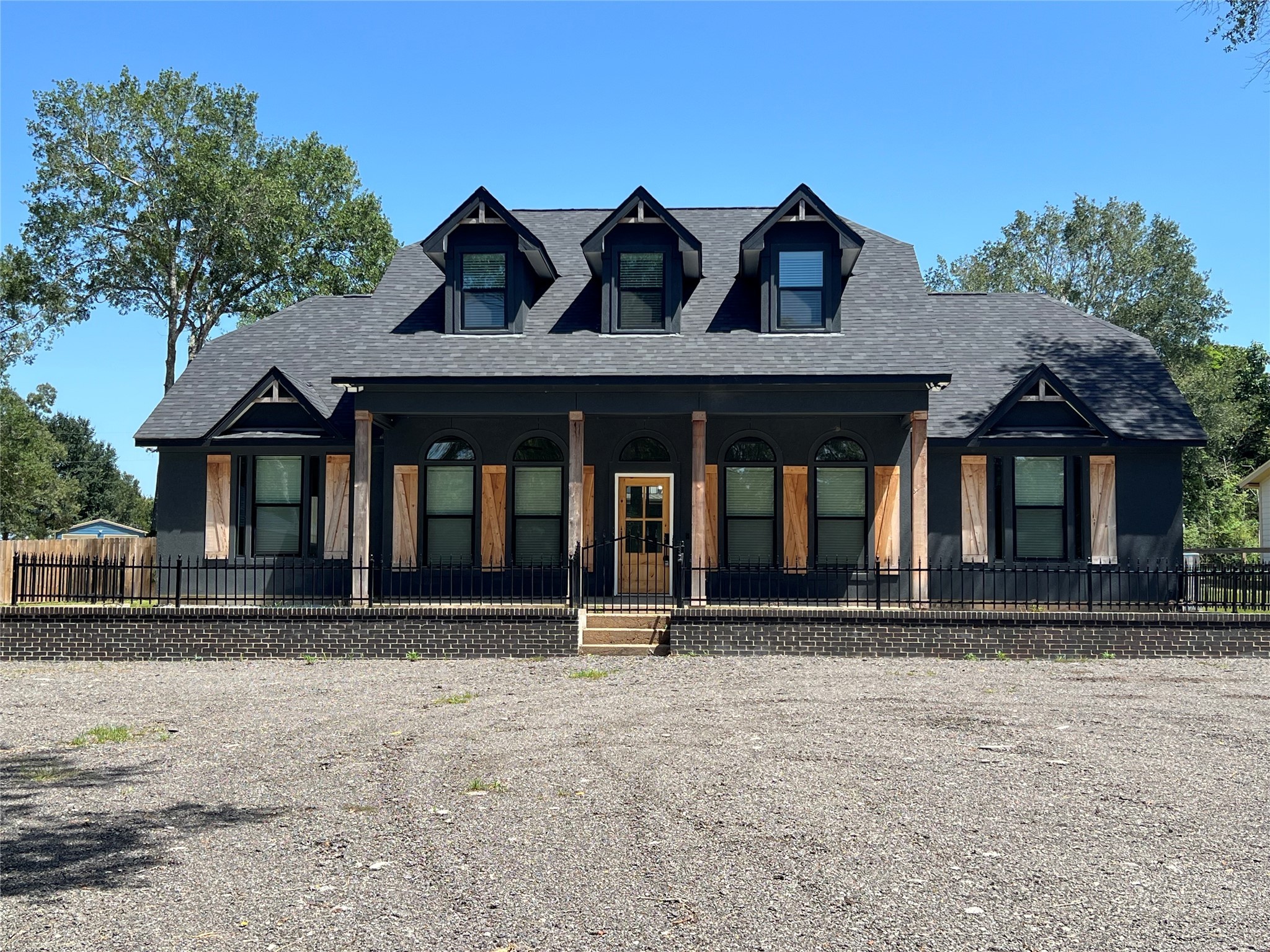 front view of a house with a porch