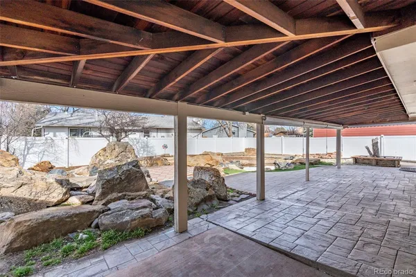 a view of a porch