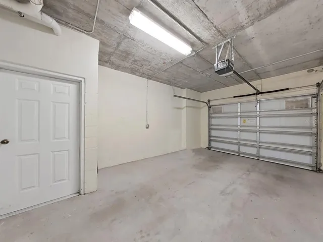 a view of a garage