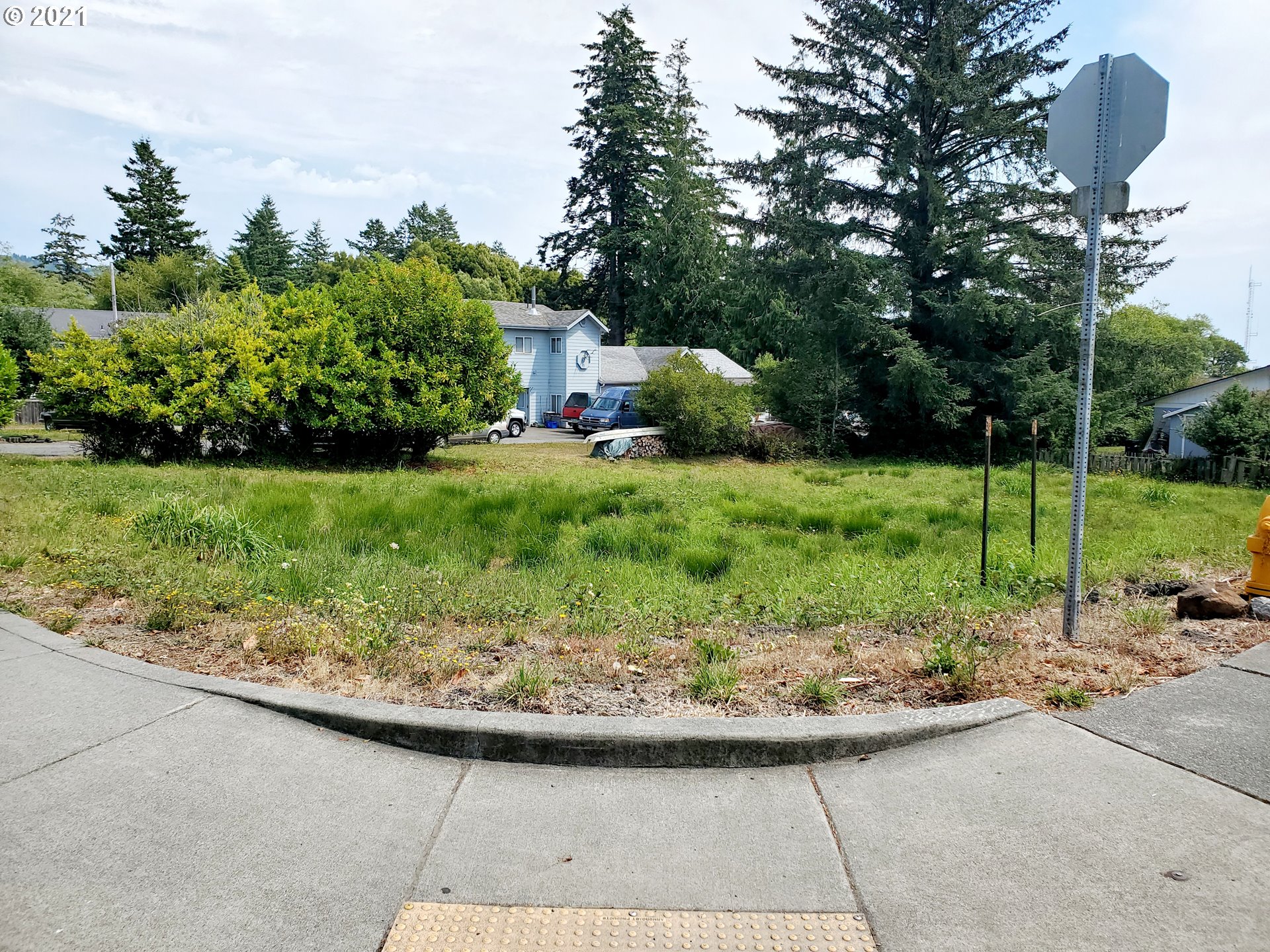 0 Easy Brookings, OR 97415 - Photo 4 of 10 a view of a garden with a slide and large trees