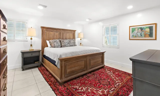 a view of a lake with a city view