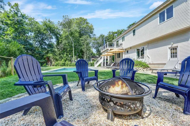 a view of an outdoor sitting area