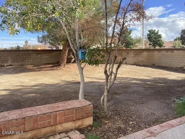 a view of a yard with an outdoor space