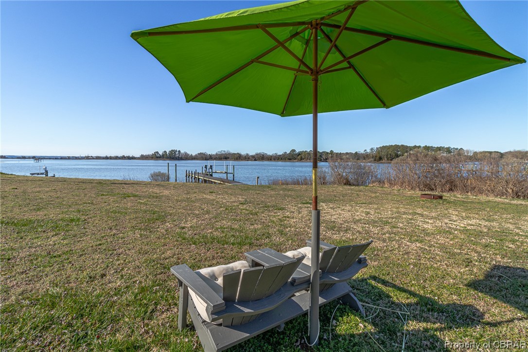 253 Indian Banks Road Farnham, VA 22460 - Photo 38 of 49 View of yard featuring a water view and a dock