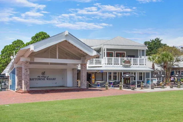 a front view of a building with street