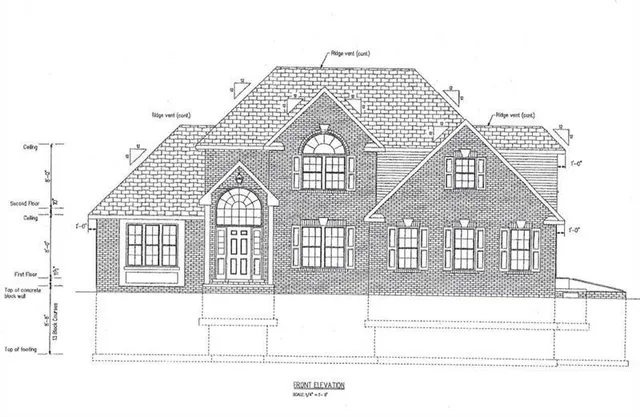 a view of a large white building