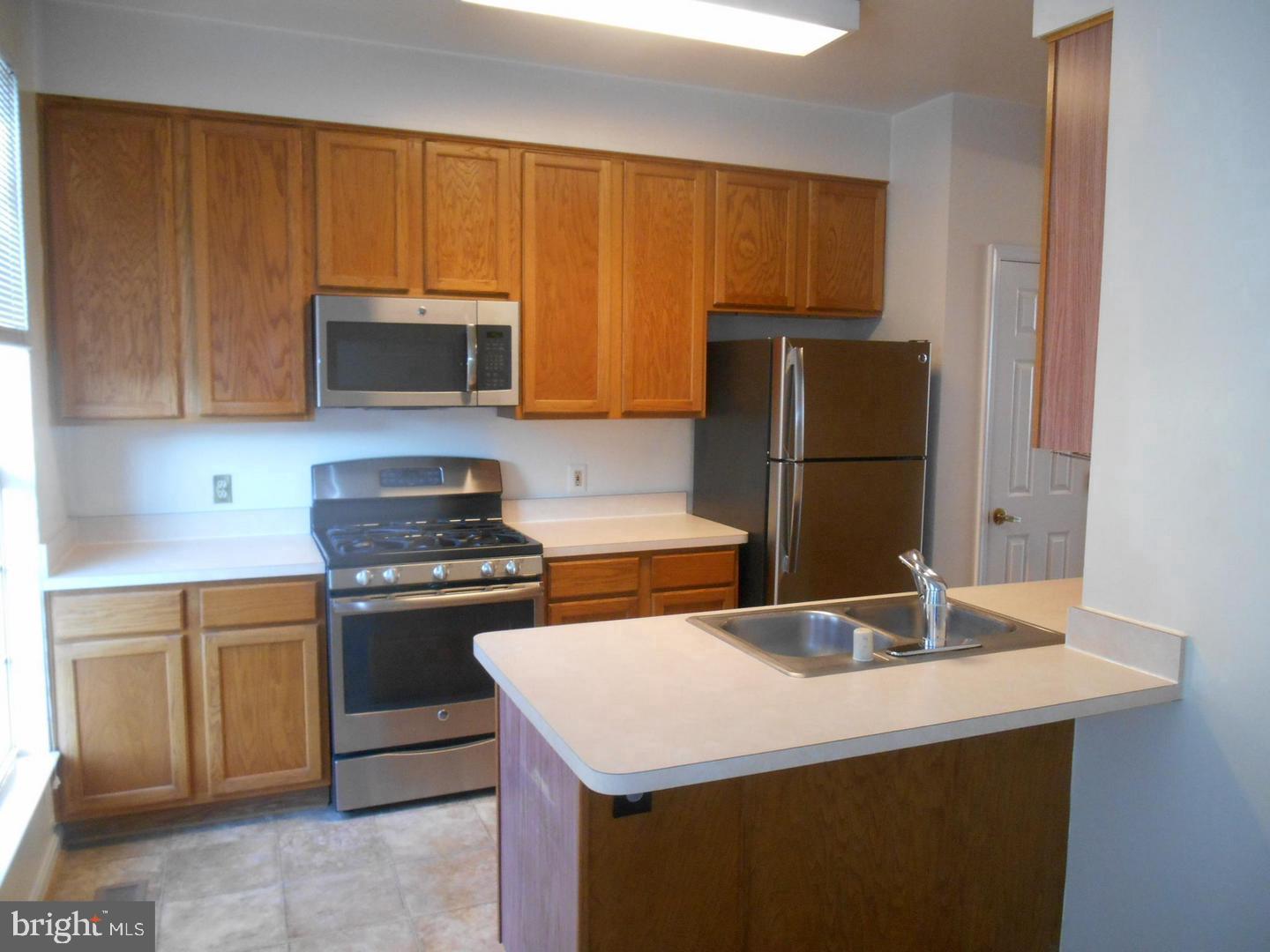 6359 Battlement Way Alexandria, VA 22312 - Photo 9 of 19 a kitchen with a sink a microwave a refrigerator and cabinets
