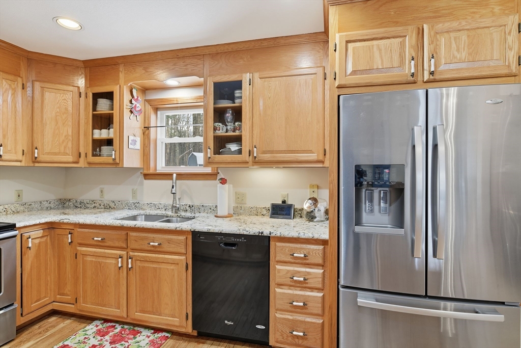9 East Hill Road Monson, MA 01057 - Photo 19 of 41 a kitchen with a refrigerator sink and cabinets