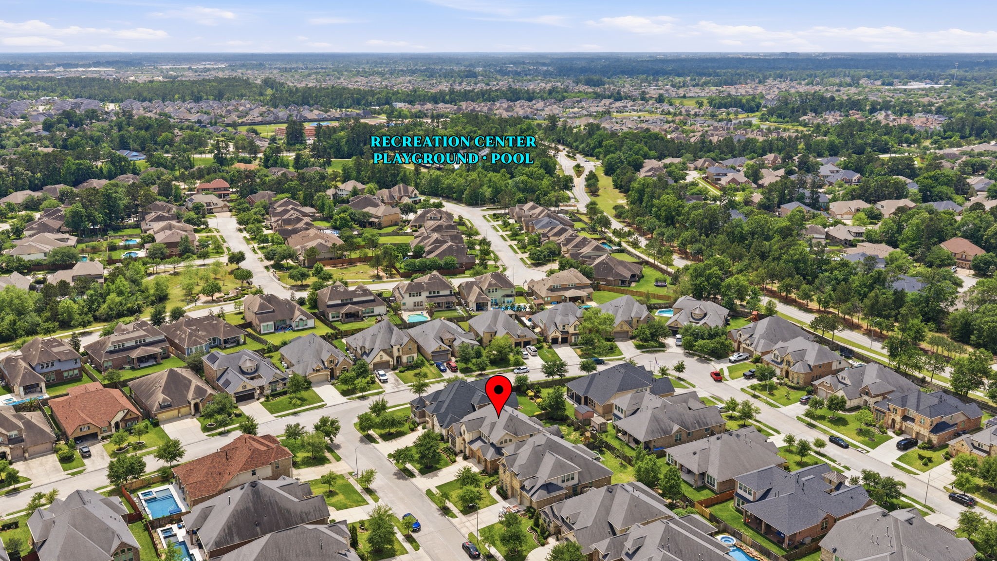 31407 Falling Cedar Court Spring, TX 77386 - Photo 38 of 47 The location is perfect for getting to the amenities of the neighborhood! Be sure to check out our list for activities and amenities near by! 3 nearby grocery stores, shopping, 4 nearby movie theaters, 3 major highways nearby, 30 minutes to IAH and 40 minutes to downtown Houston!