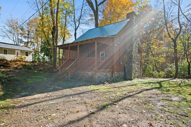 a backyard of a house