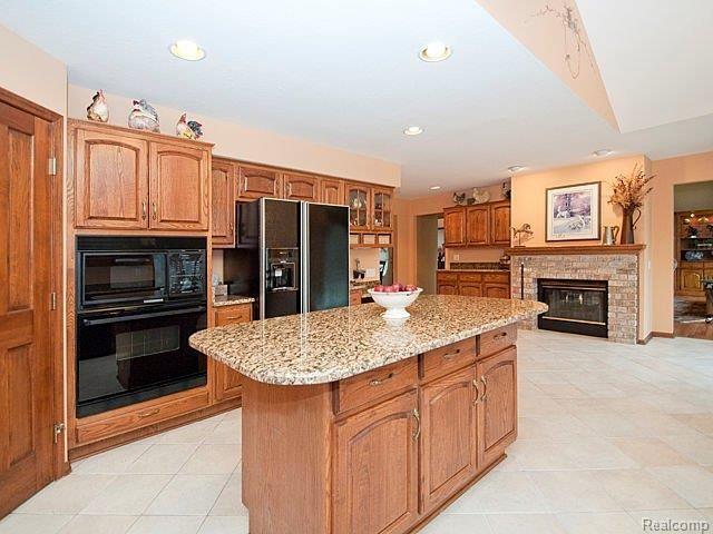 Kitchen w/Fireplace