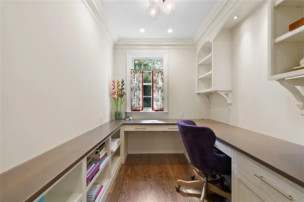 a kitchen with lots of counter space