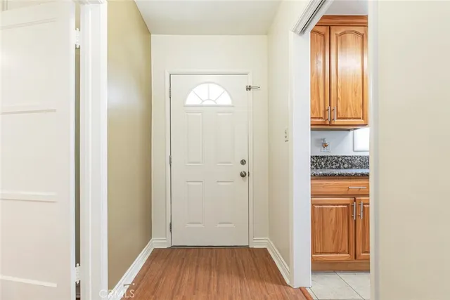 a view of front door with a door