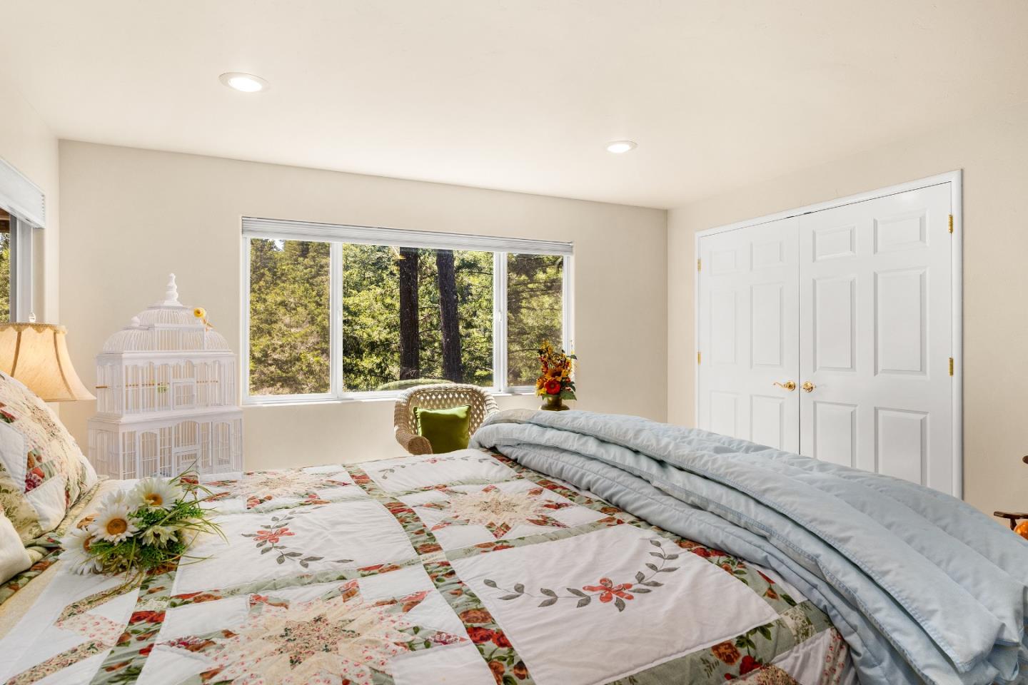 2000 Glen Canyon Road Santa Cruz, CA 95060 - Photo 20 of 41 a bed sitting in a spacious bedroom next to a window