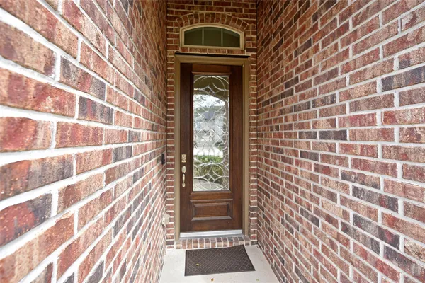 a front view of a house with a window