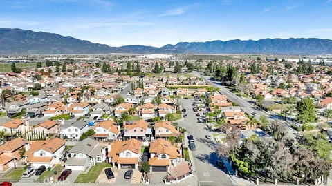 a view of city and mountain