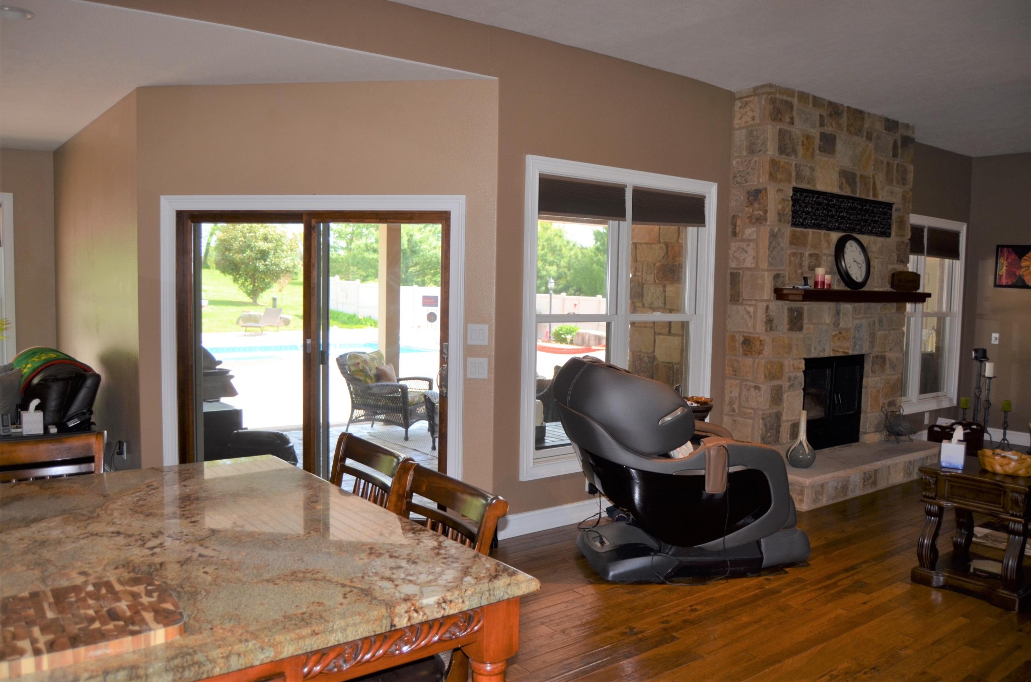 3202 Deep Draw Road Crossville, TN 38555 - Photo 14 of 40 a living room with furniture a fireplace and a floor to ceiling window