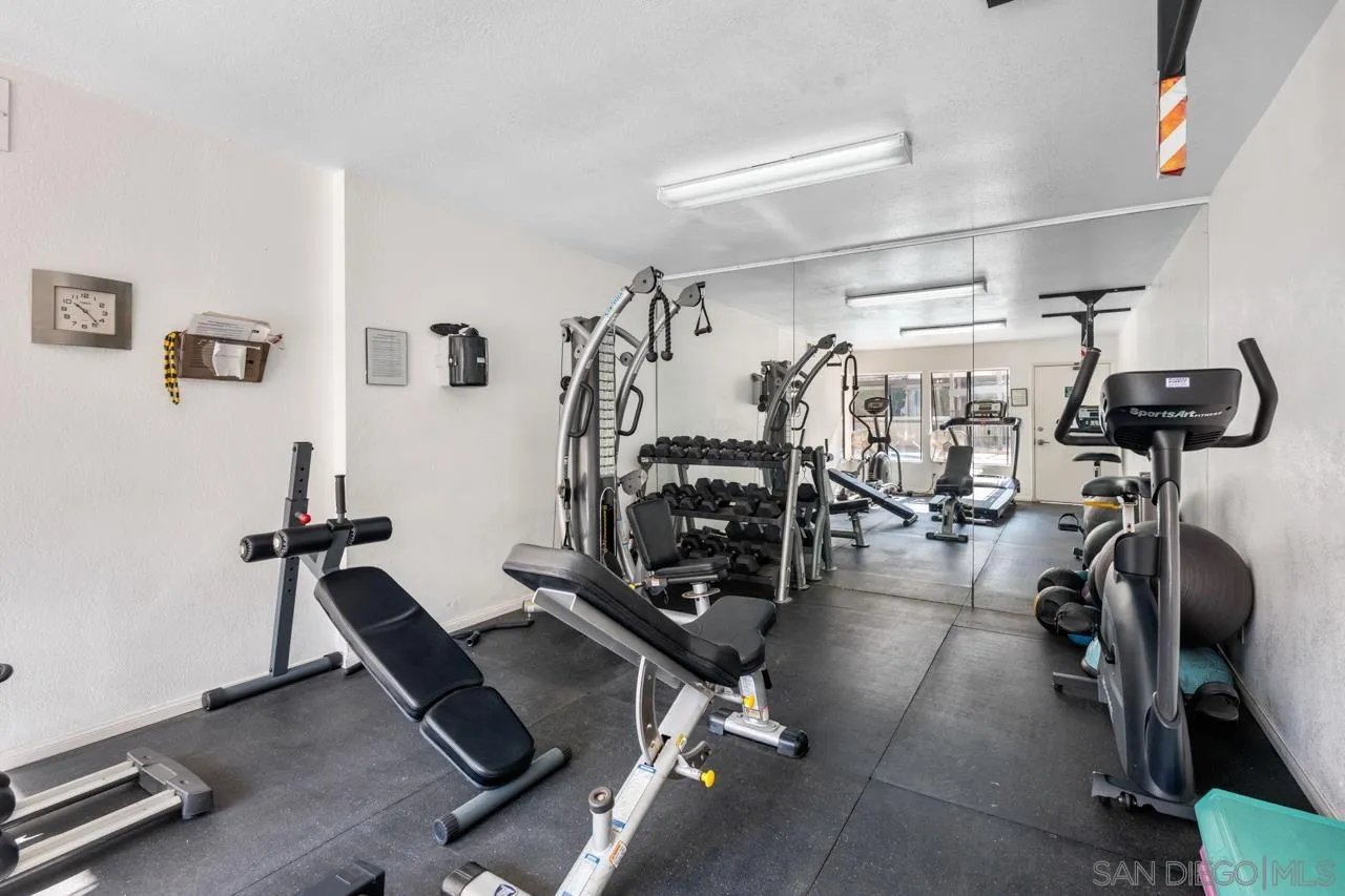 6747 Friars Road, Unit 110 San Diego, CA 92108 - Photo 20 of 24 a view of a room with gym equipment