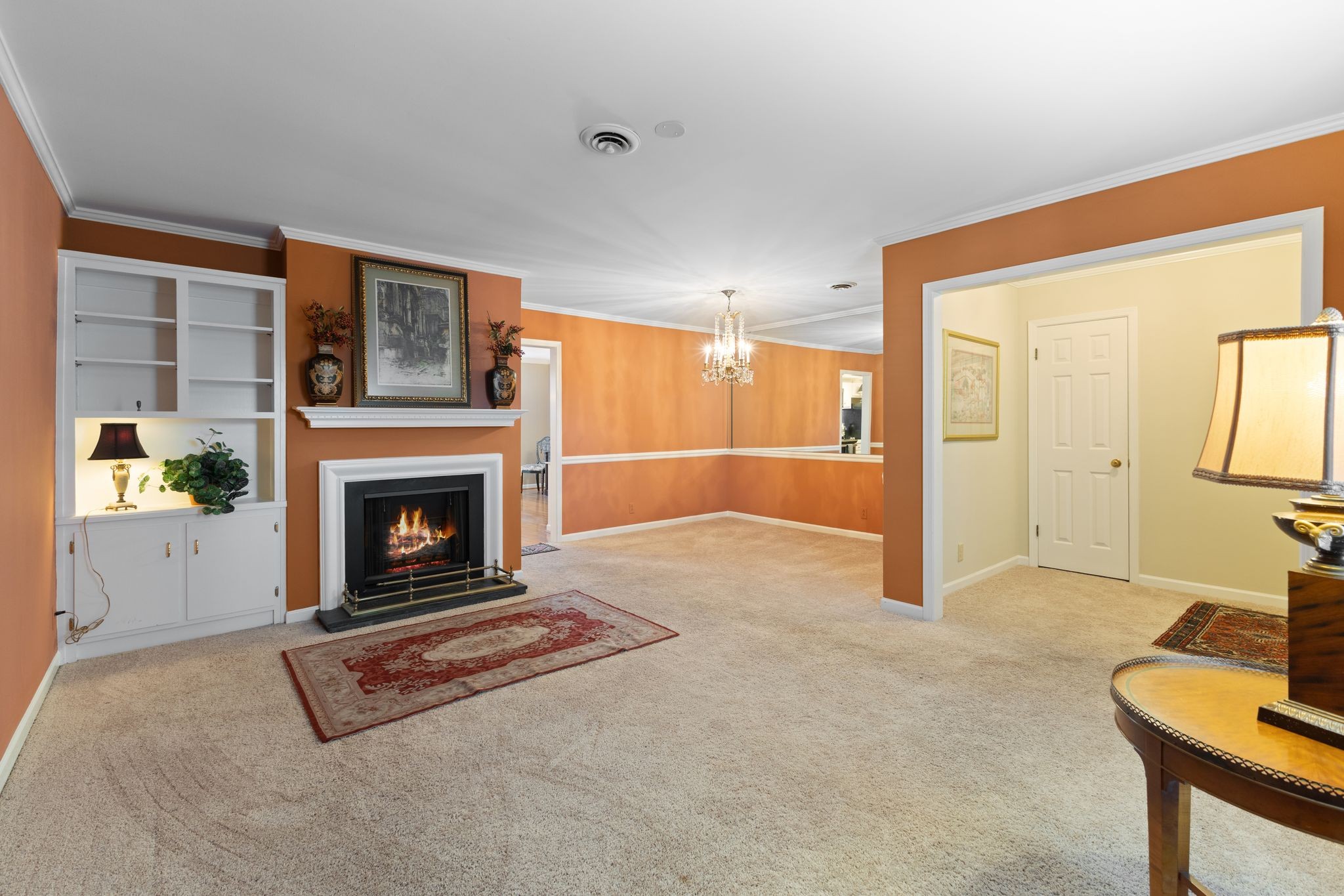 8207 Sawyer Brown Road, Unit M1 Nashville, TN 37221 - Photo 5 of 25 a living room with furniture and a fireplace