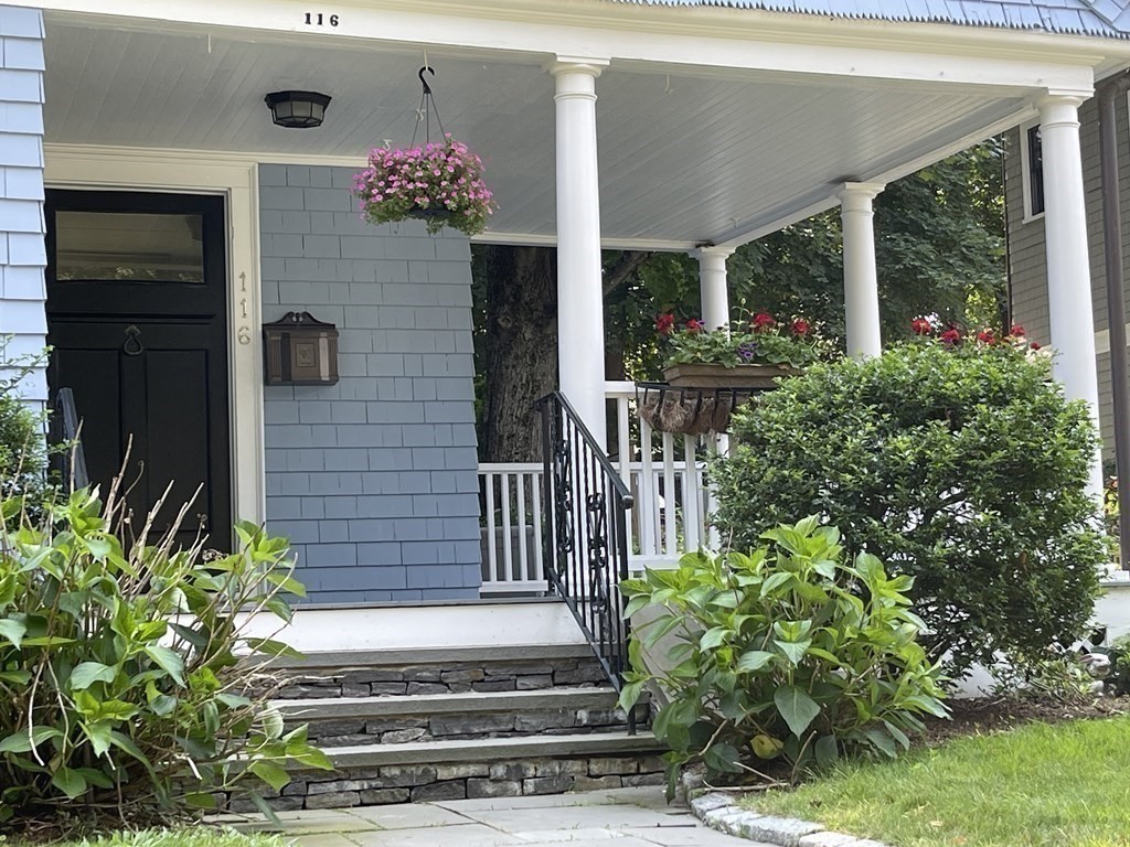 116 Dickerman Road Newton, MA 02461 - Photo 22 of 40 a front view of a house with a porch