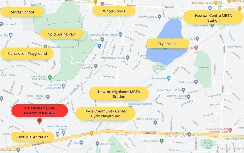 116 Dickerman Road Newton, MA 02461 - Photo 38 of 40 a sign that is sitting in front of a wall