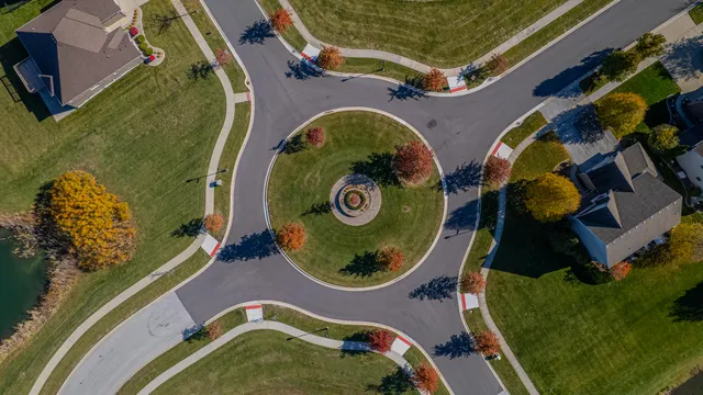 an aerial view of a house having outdoor space