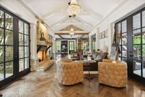 a kitchen with a stove and a sink