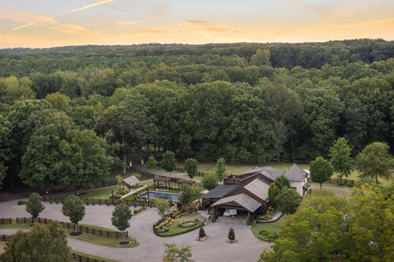 5715 Greenbrier Road Franklin, TN 37064 - Photo 7 of 72 an aerial view of a house with mountain view