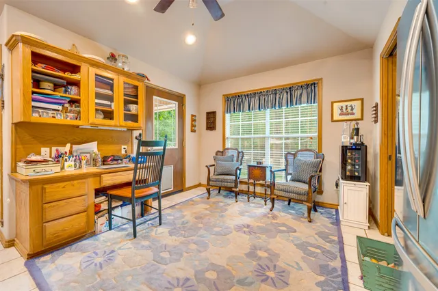 a view of a livingroom with furniture