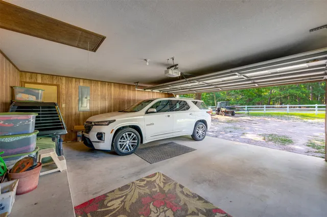 a car parked in garage