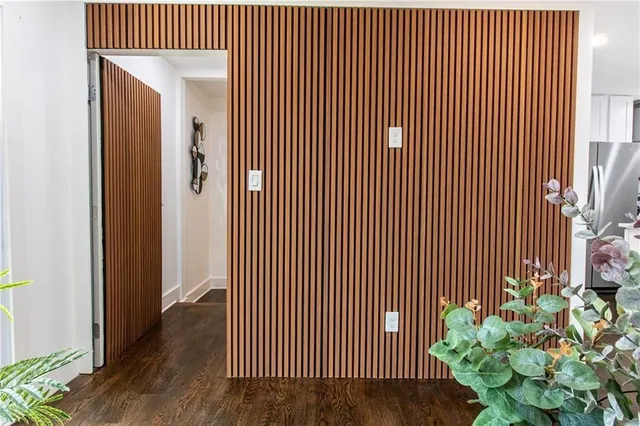 a view of a livingroom with a chair